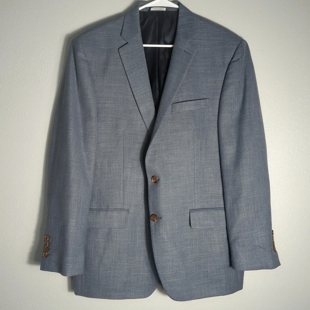Ralph Ralph Lauren Mens 43R Blue Linen Blend Blazer Sport Coat Dillard's Canada